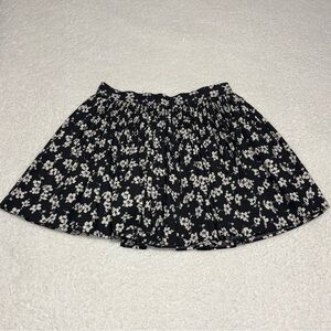 Polo Ralph Lauren Women Black Floral A-line Mini Skirt